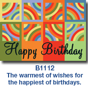 Circles in Squares Birthday Card